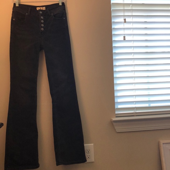 Free People Denim - Free People Button Fly Flare Jeans